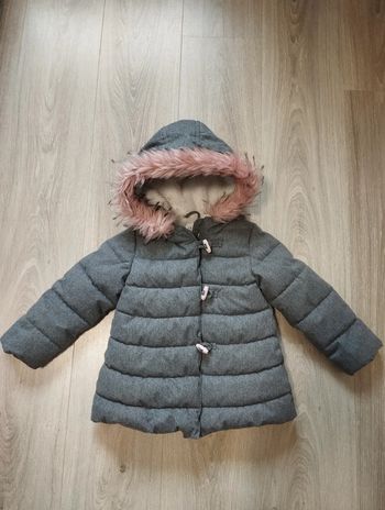 Manteau chaud tout doux doublé fille 36 mois avec capuche Creeks