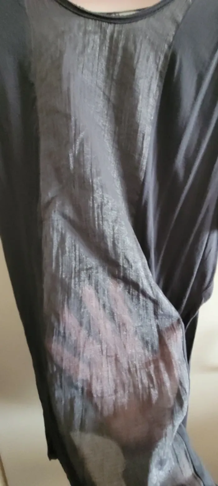 T shirt gris à manches chauve-souris - photo numéro 5