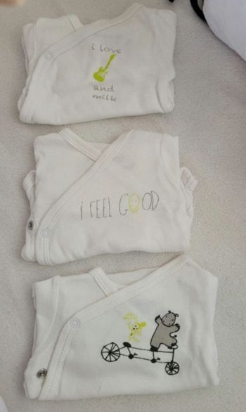 Lot de bodys naissance garçon 