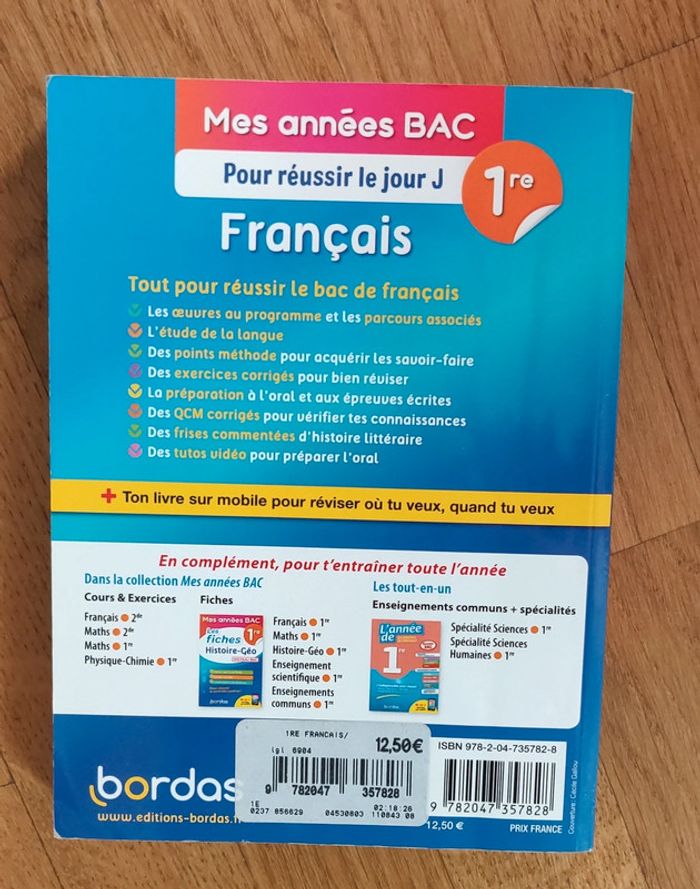 Livre Mes années Bac - Pour réussir le jour J - Français 1re - photo numéro 2