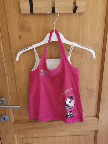 Débardeur Minnie en rose et blanc C&A 6 ans