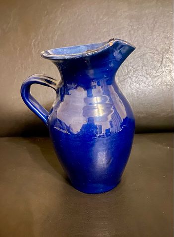 Cruche/carafe bleu marine vintage