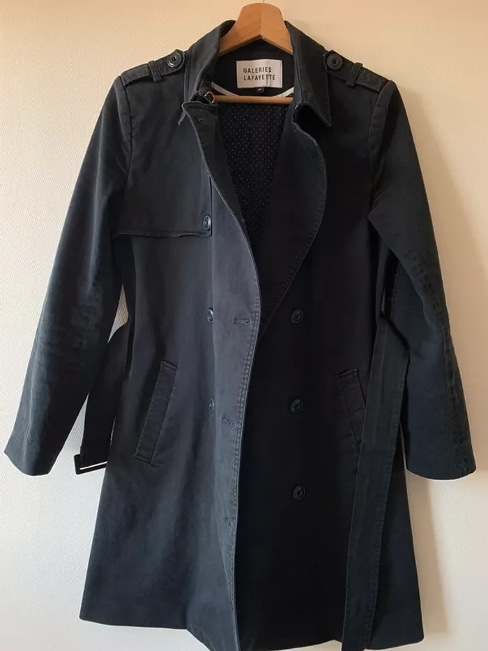 Trench noir Galeries Lafayette - photo numéro 3