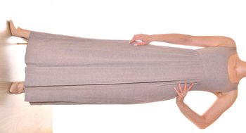 longue robe débardeur couleur taupe uni fluide élastiquée taille M