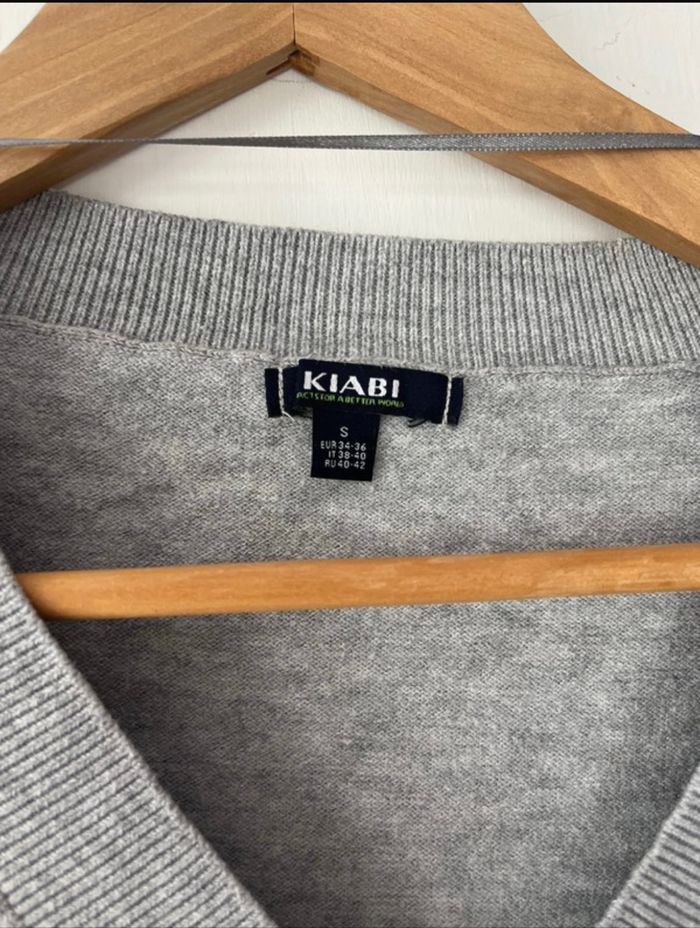 Lot 2 pulls col V - Kiabi - Taille S - Noir & Gris - photo numéro 5