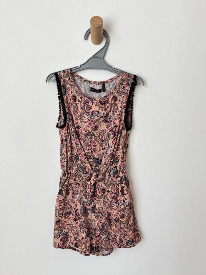 Combishort rose poudré, motif fleuri - IKKS 3-4 ans - photo numéro 2