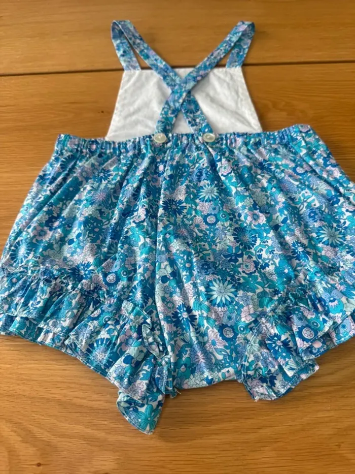 Combishort / Combinaison en tissu liberty June - Taille 36 Mois/3 Ans - photo numéro 11
