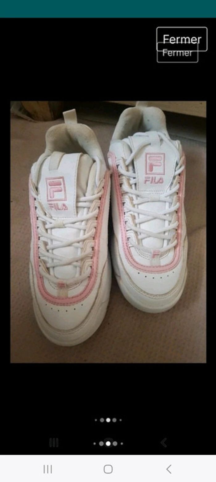 Baskets Fila 38,5 blanc rose
femme - photo numéro 4