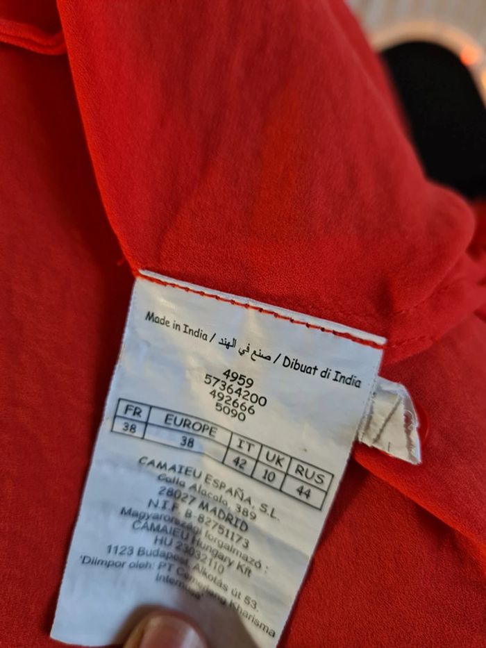 chemise rouge - photo numéro 3