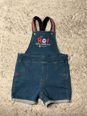 Short salopette bébé 18 mois.   Terre de marins