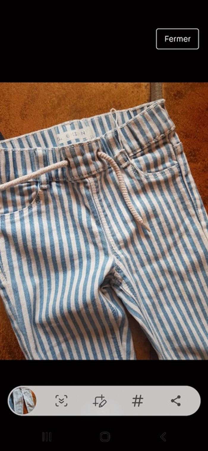 Jean skinny à rayures kiabi 5ans - photo numéro 2