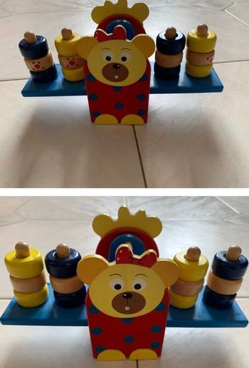 Jeu en bois ours à balancier