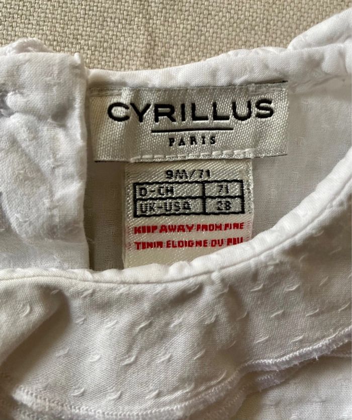 Tunique chemisier blanc dentelles Cyrillus 9 mois - photo numéro 5