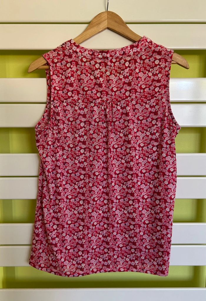 Blouse rose fleurie L - photo numéro 2