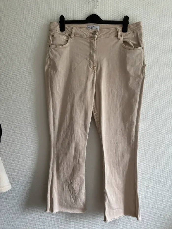 Jean wide leg beige - t44