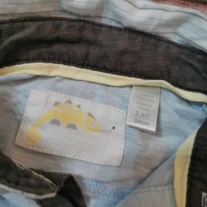 T shirt manche longue bleu ciel obaïbi 3ans - photo numéro 3