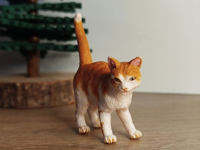 Figurine chat roux Animal domestique félin Papo