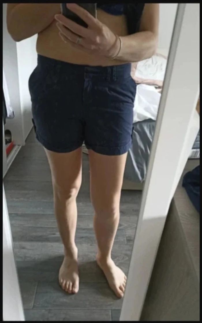 short taille basse tissur bleu marine GDM taille XS / 34 / 6·Très bon état·Grain de Malice - photo numéro 2