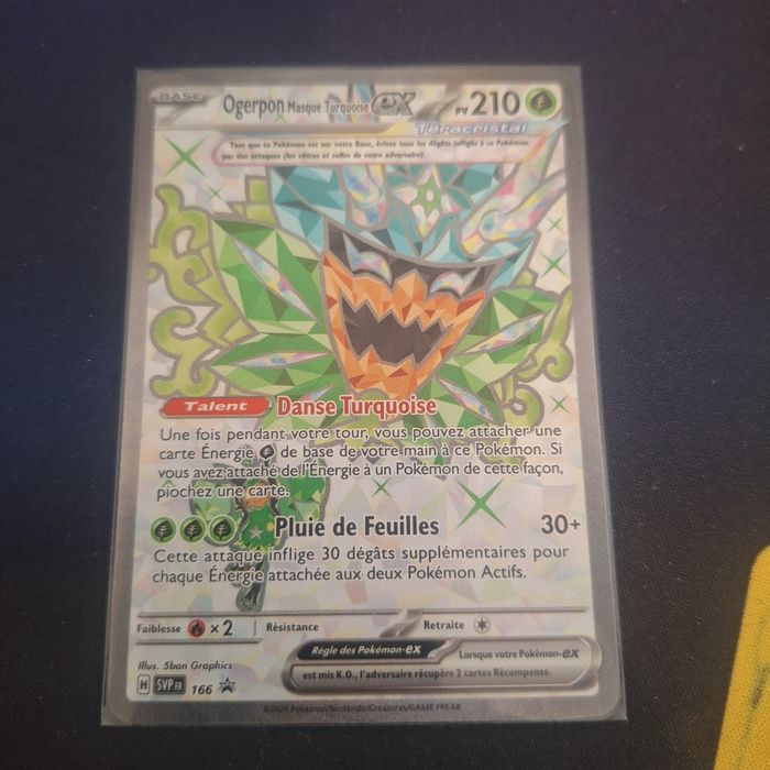 Carte Pokemon OGERPON SVP 166 PROMO EX FA Full Art Ecarlate et Violet FR NEUF