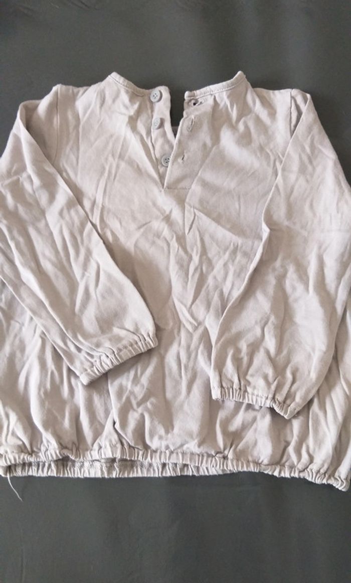 Tee-shirt Obaïbi gris clair à motifs - photo numéro 2