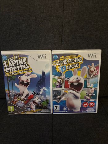 Lot 2 jeux lapins crétins  Wii