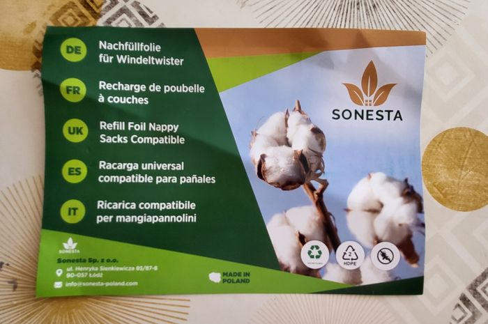 Sonesta Eco Recharge Universelle de Sacs pour Poubelles à Couches-Long 200mètres Bleu - photo numéro 7