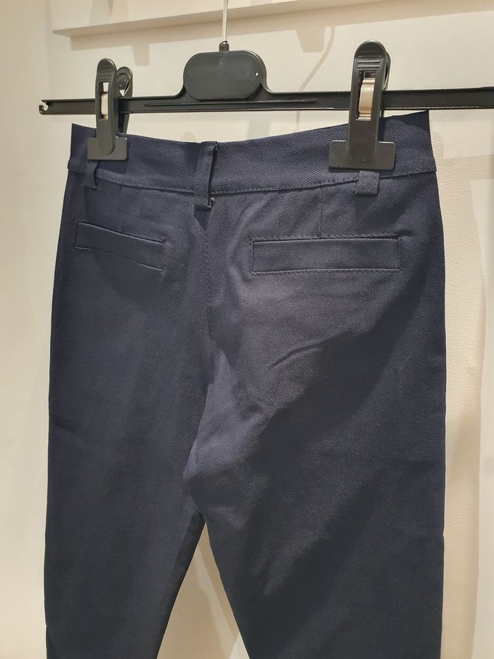 Pantalon Chino matière stretch bleu marine Taille 12 ans - photo numéro 4