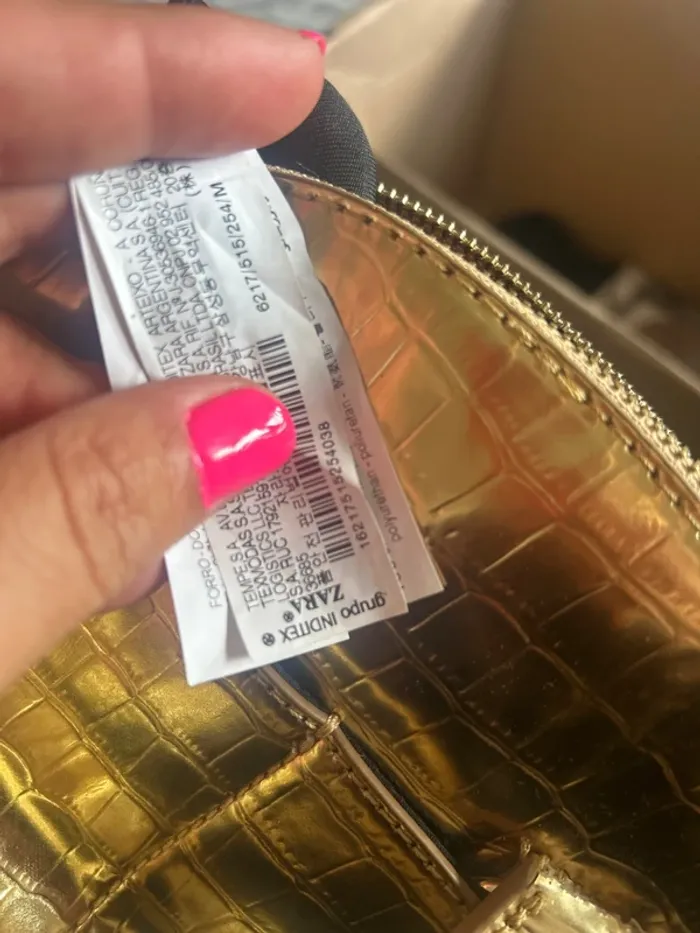 Petit sac à main doré Zara - photo numéro 4