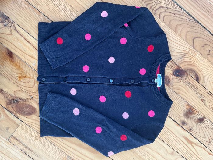 Gilet marine à pois Jacadi 6 ans - photo numéro 1