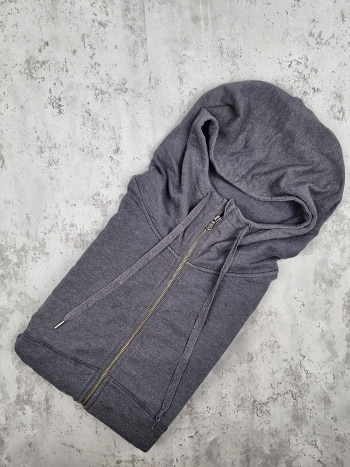 Gilet zippé à capuche Champion – Gris – Taille XL Femmes (mesures en photos)