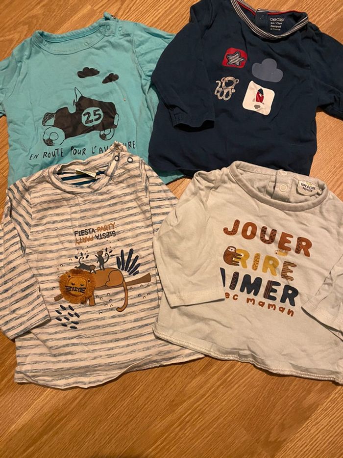 Lot tee shirt manche longue 9 mois