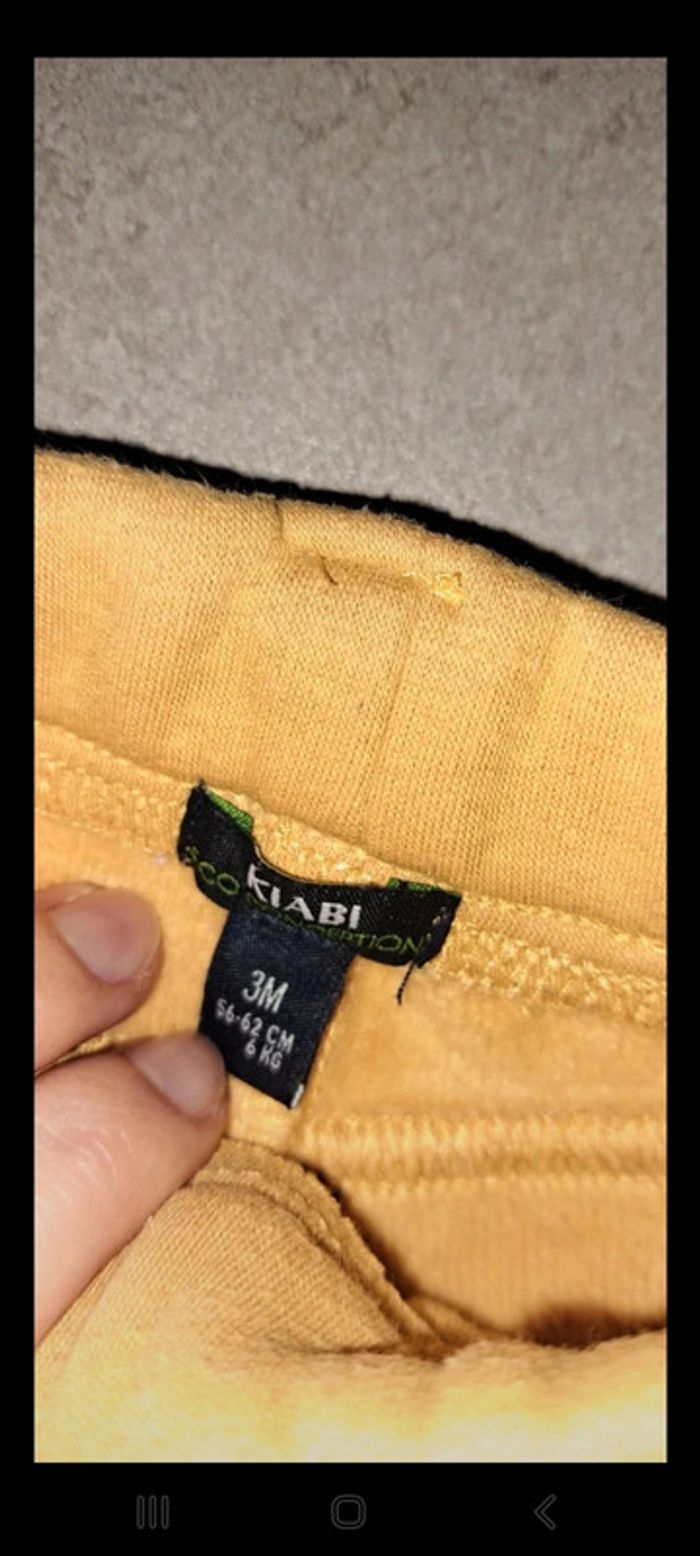 Pantalon jaune Kiabi 3 mois - photo numéro 3