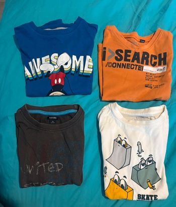 Lot de 4 t-shirts manches courtes 5 ans