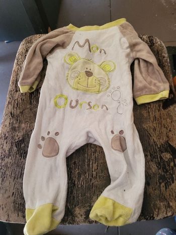 Pyjama velours 1 mois