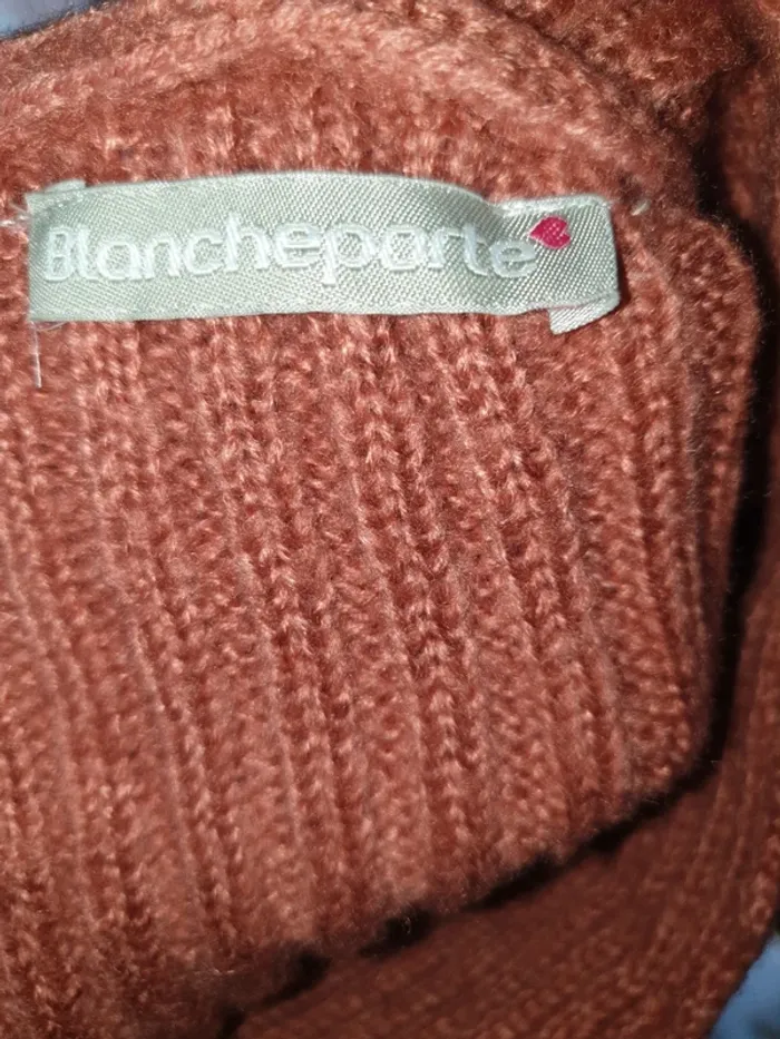 Pull en maille rose brique - photo numéro 5