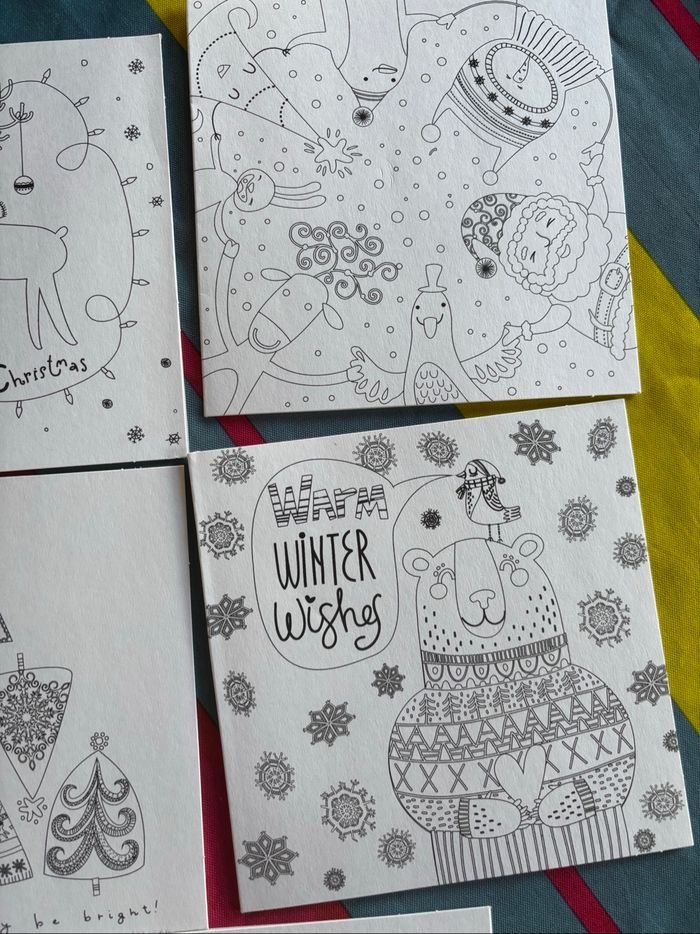 Lot cartes Noël à colorier - photo numéro 3
