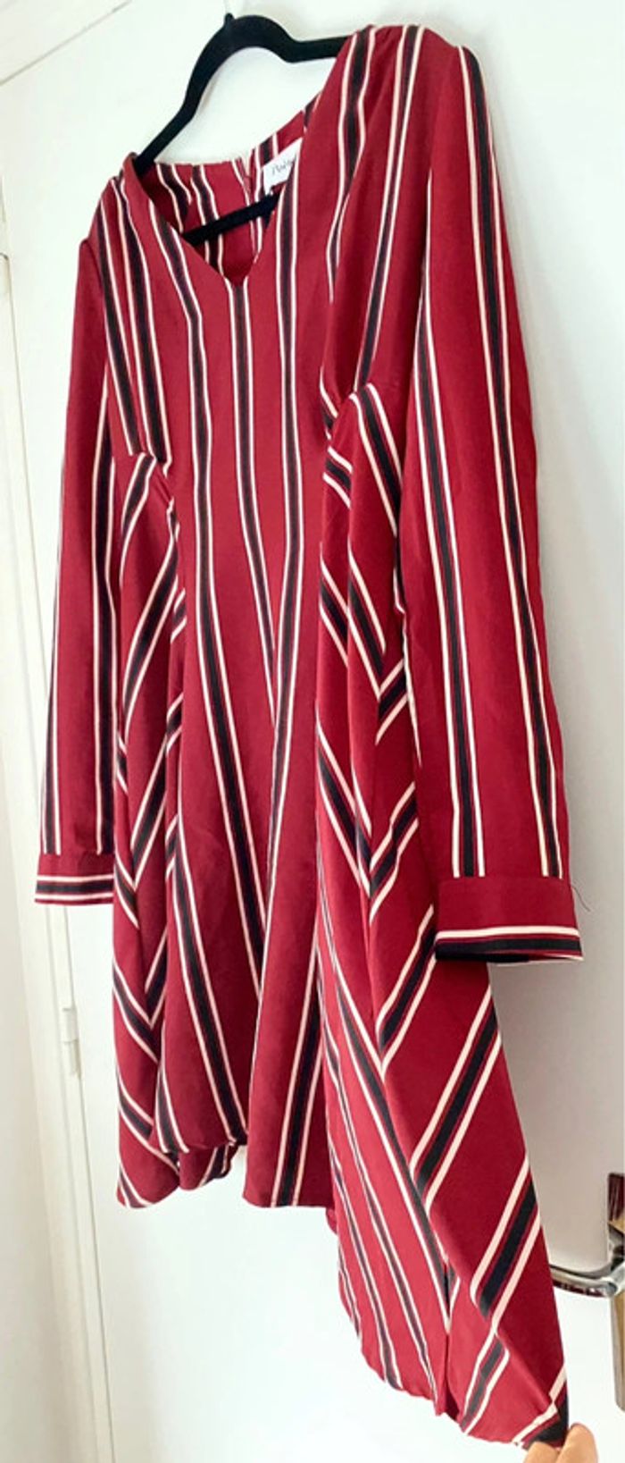 Robe Rayée Evasée Taille L - photo numéro 2