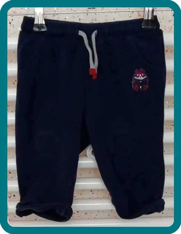 Pantalon bleu marine avec cordon Sergent Major Taille 6 mois - photo numéro 2