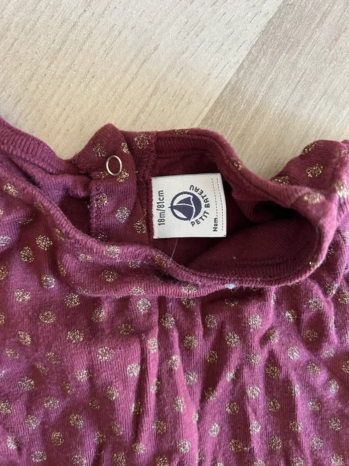 Robe bordeaux à poids doré Petit Bateau - photo numéro 5