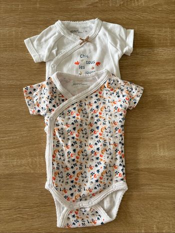 Lot de deux bodys manches courtes