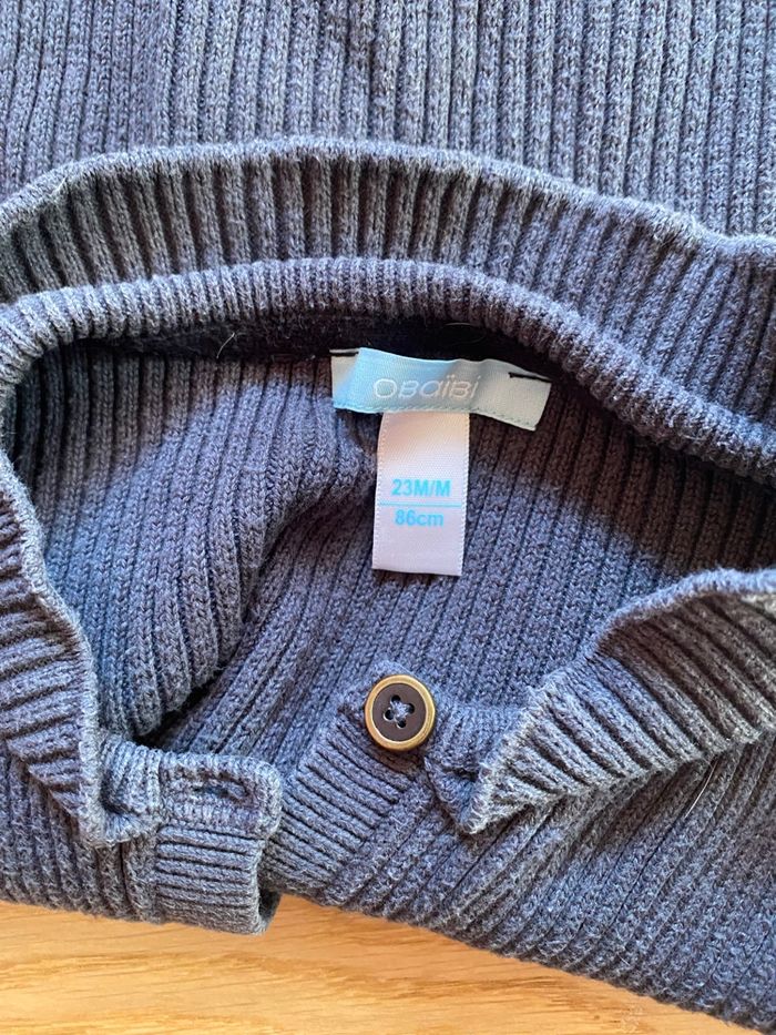 Gilet en laine épaisse marron – Obaïbi – 24 mois - photo numéro 2