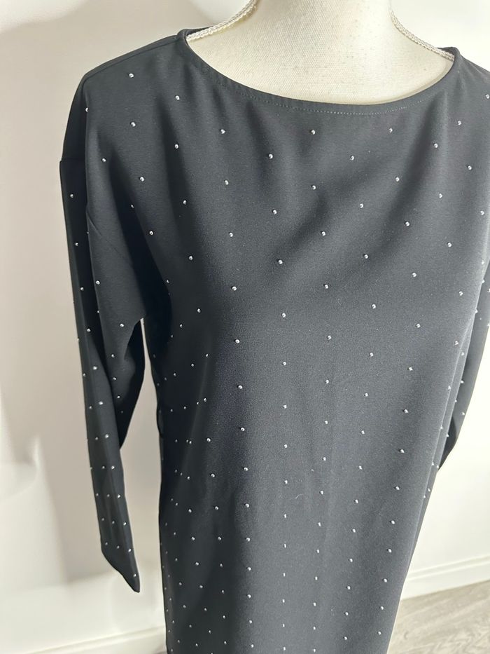 Robe noire et argentée strass et clous IKKS T36 S - photo numéro 2
