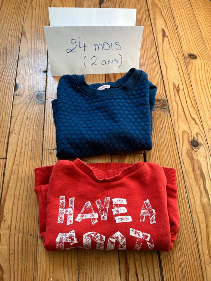 Lot 2 pulls 24 mois / 2 ans - photo numéro 2