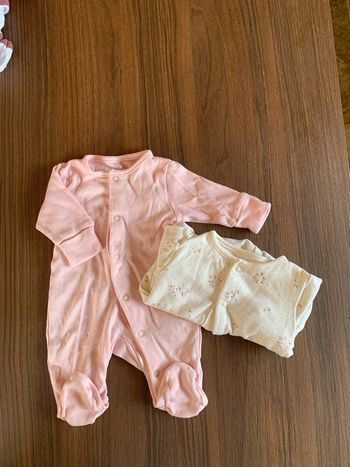 Lot de 2 pyjamas prématurés filles fin