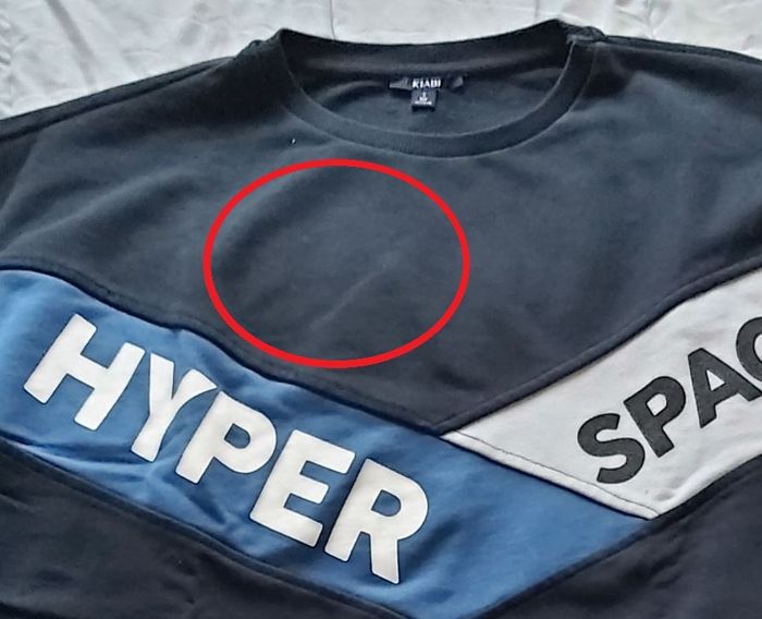 Sweat bleu marine avec inscriptions 16 ans ou S - photo numéro 4