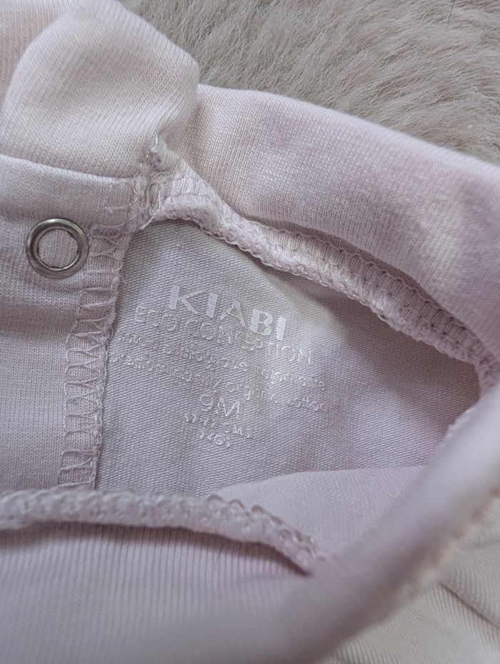Sous-pull Kiabi 9 mois – rose pâle – coton stretch – très bon état - photo numéro 3