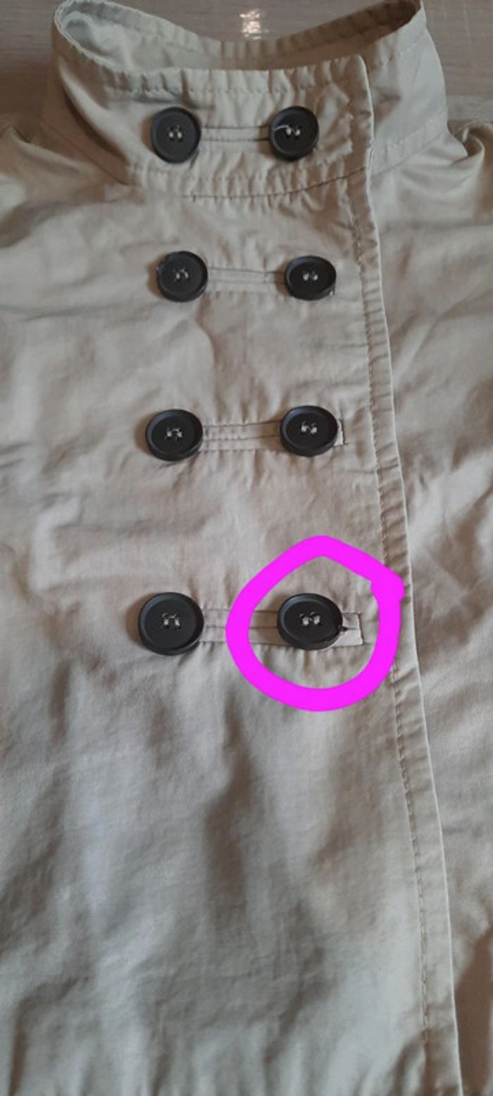 Veste trench à bouton 3-4 ans - photo numéro 2