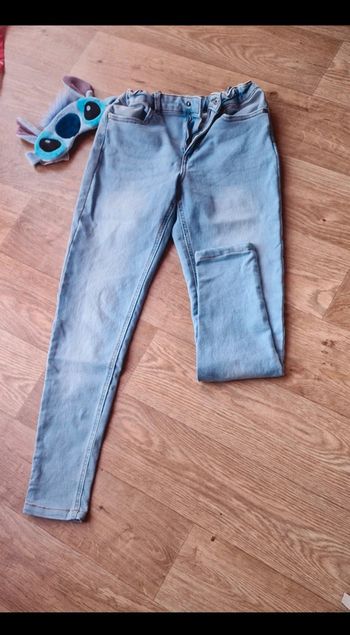 Jeans slim bleu clair Creeks, TBE taille 14 ans