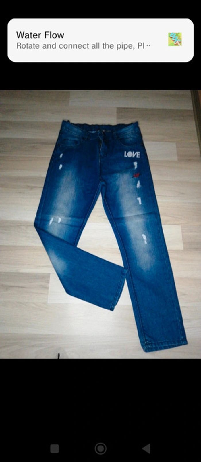 Jean ceinture réglable