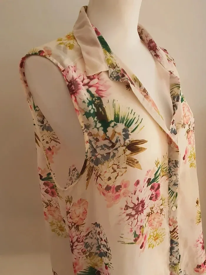 Camisa flores H&M T.46 - photo numéro 2